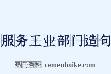 服务工业部门造句是什么意思的图片